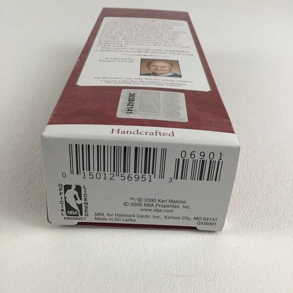 Hallmark Keepsake Christmas Ornament Hoop Stars Karl Malone Basketball New 2000 - Picture 6 of 6